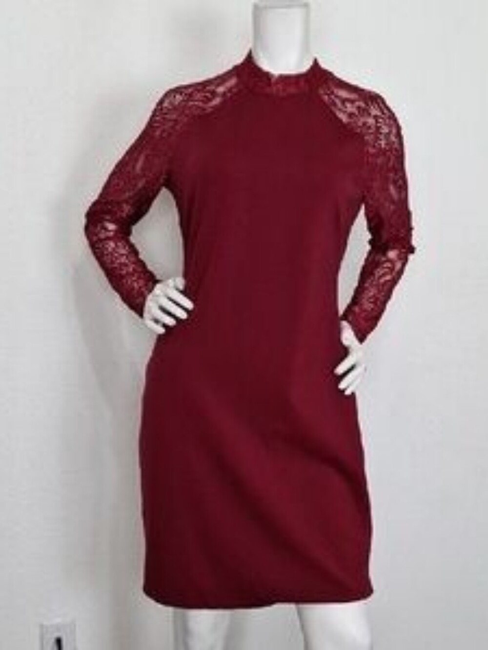 NWOT Fitted Red Lace Dress